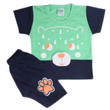 Newborn Boys Half Sleeves Suit - Light Green, Kids, New Born Boys Sets And Suits, Chase Value, Chase Value