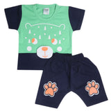 Newborn Boys Half Sleeves Suit - Light Green, Kids, New Born Boys Sets And Suits, Chase Value, Chase Value