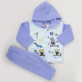 Newborn Boy Full Sleeves Polar Hooded Suit - Sky Blue, Kids, NB Boys Sets And Suits, Chase Value, Chase Value