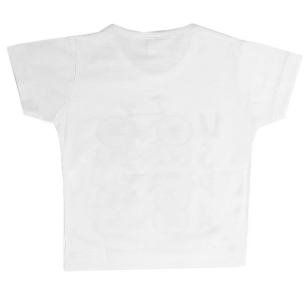Newborn Boys Half Sleeves T-Shirt - White, Kids, Newborn Boys Shirts And T-Shirts, Chase Value, Chase Value