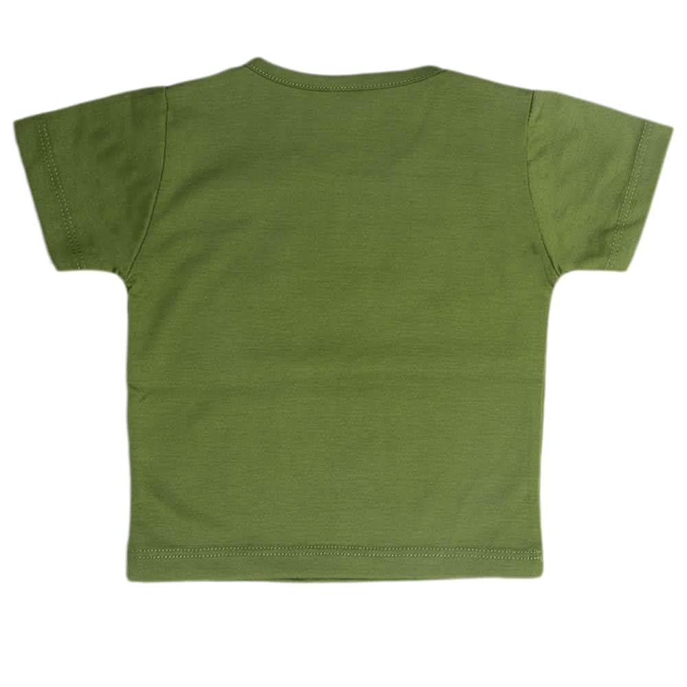 Newborn Boys Half Sleeves T-Shirt - Dark Green, Kids, Newborn Boys Shirts And T-Shirts, Chase Value, Chase Value
