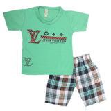 Boys Half Sleeves 2 Piece Suit - Green, Kids, Boys Sets And Suits, Chase Value, Chase Value