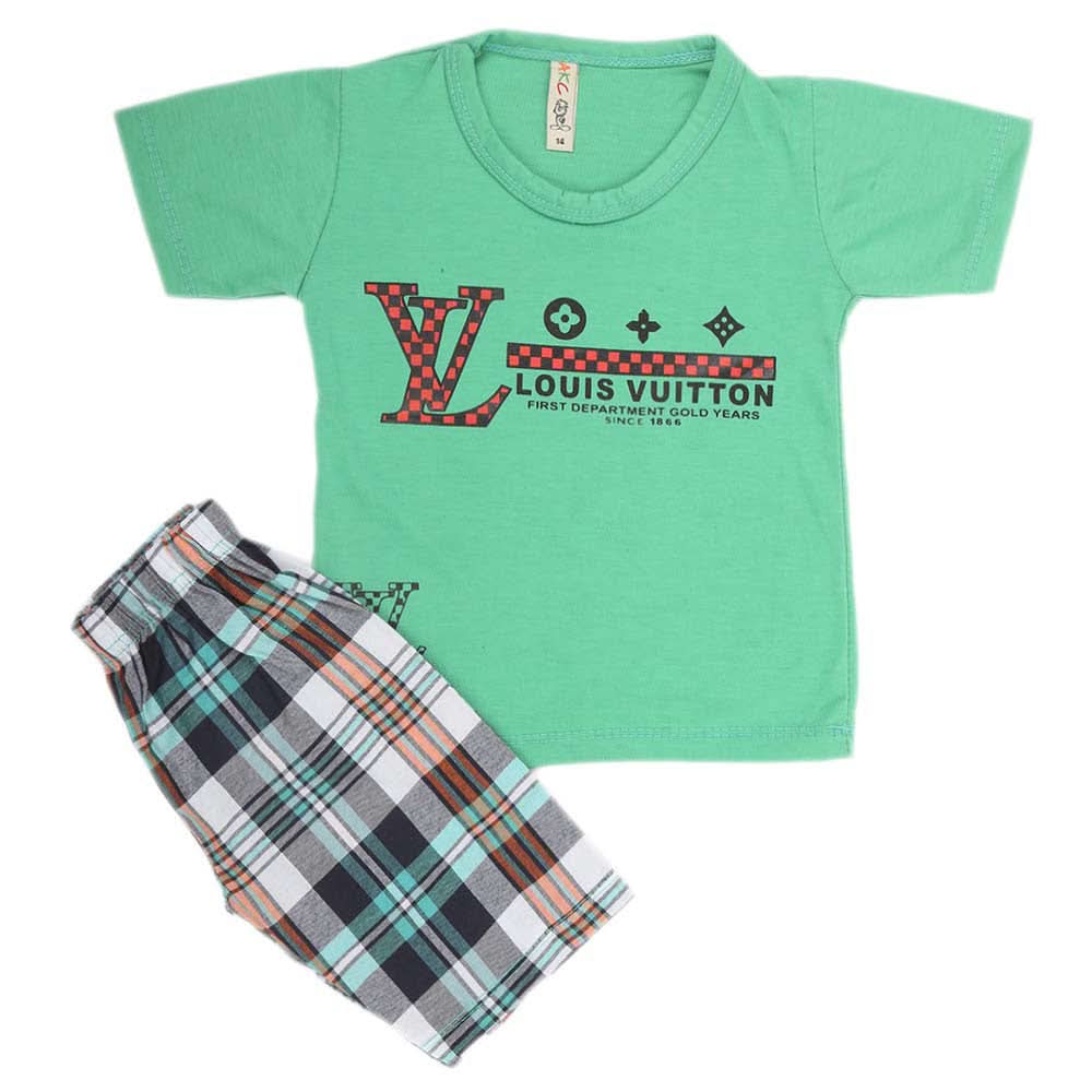 Boys Half Sleeves 2 Piece Suit - Green, Kids, Boys Sets And Suits, Chase Value, Chase Value