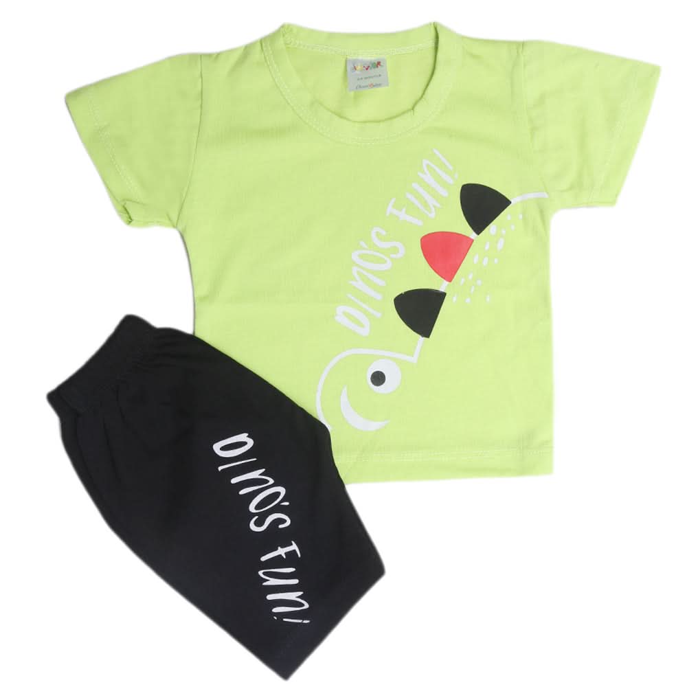 Newborn Boys Half Sleeves Suit - Light Green, Kids, New Born Boys Sets And Suits, Chase Value, Chase Value