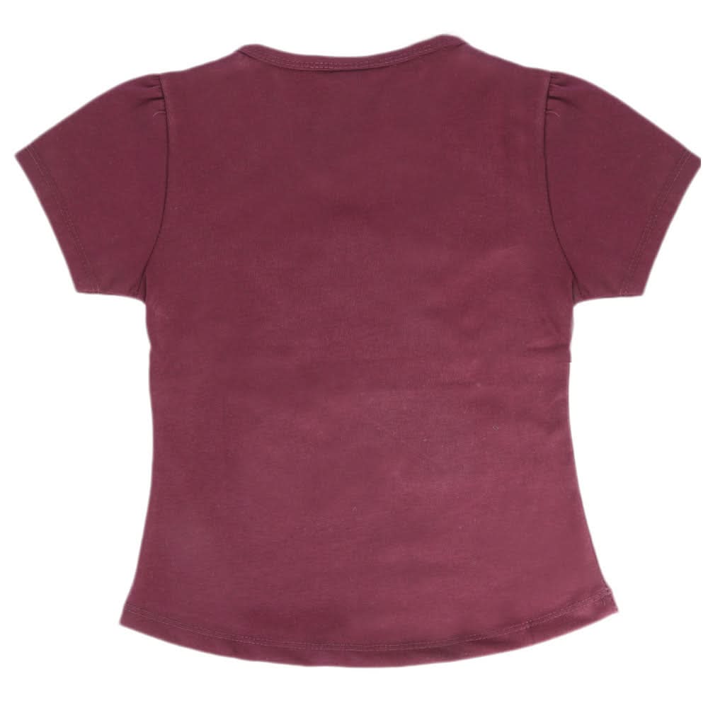 Girls H/S T.shirt seq sticker Purple, Kids, Girls T-Shirts, Chase Value, Chase Value