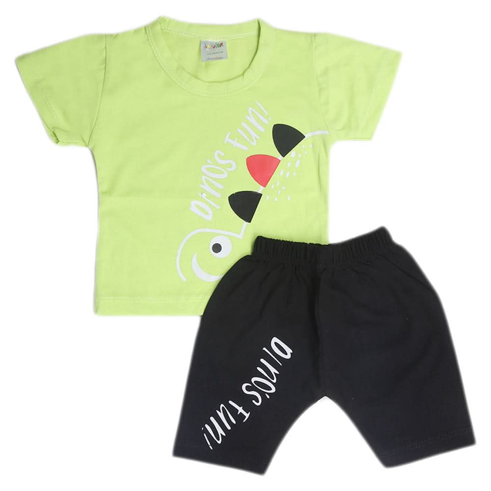 Newborn Boys Half Sleeves Suit - Light Green, Kids, New Born Boys Sets And Suits, Chase Value, Chase Value