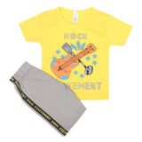 Boys Half Sleeves Short Suit  SML CVC-47-Yellow, Kids, Boys Sets And Suits, Chase Value, Chase Value