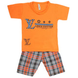Boys Half Sleeves 2 Piece Suit - Orange, Kids, Boys Sets And Suits, Chase Value, Chase Value