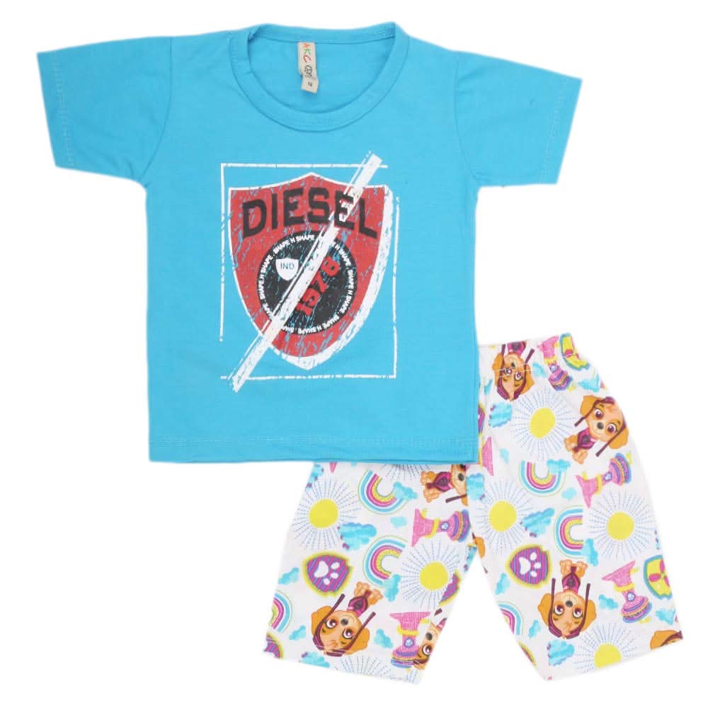 Boys Half Sleeves 2 Piece Suit - Blue, Kids, Boys Sets And Suits, Chase Value, Chase Value