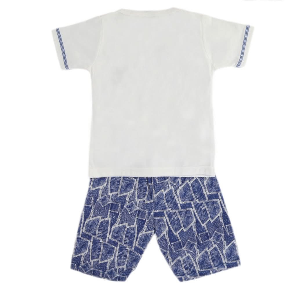 Boys Half Sleeves Suit 1187 - White, Kids, Boys Sets And Suits, Chase Value, Chase Value