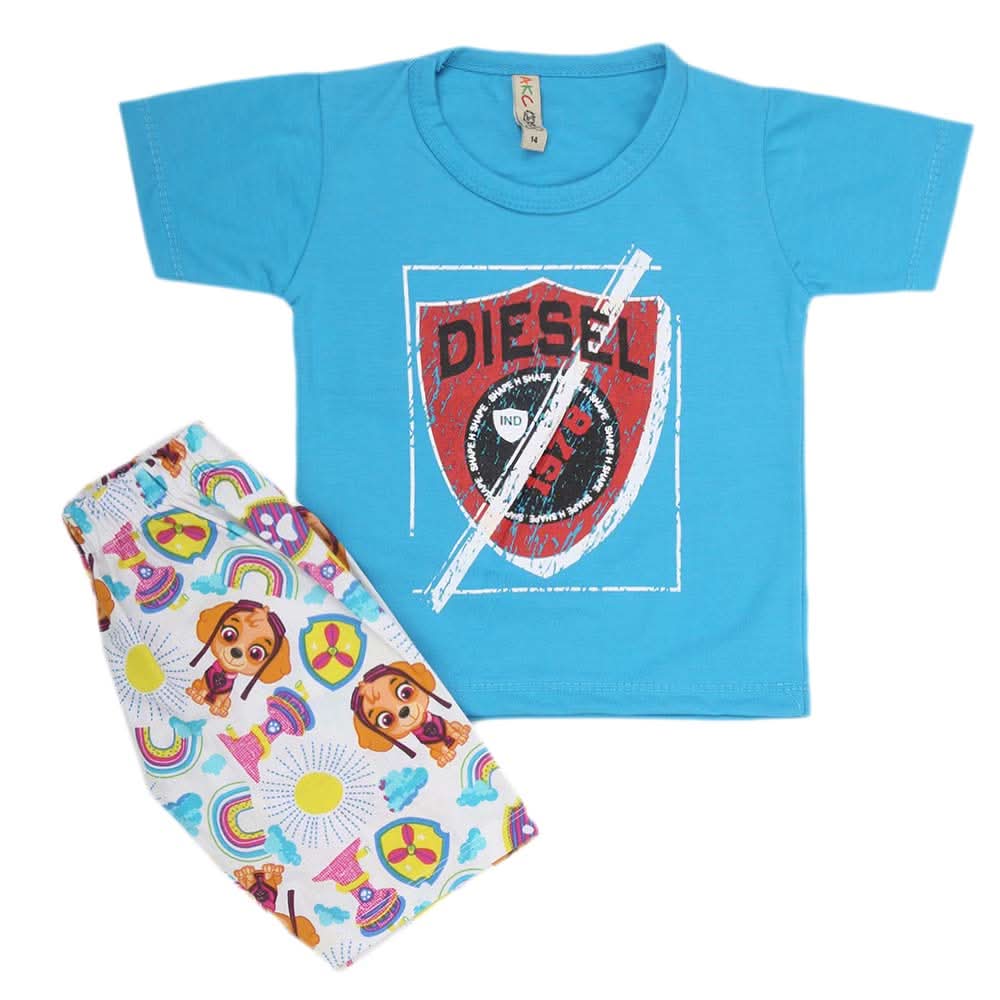 Boys Half Sleeves 2 Piece Suit - Blue, Kids, Boys Sets And Suits, Chase Value, Chase Value