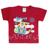Newborn Boys Half Sleeves T-Shirt - Maroon, Kids, Newborn Boys Shirts And T-Shirts, Chase Value, Chase Value