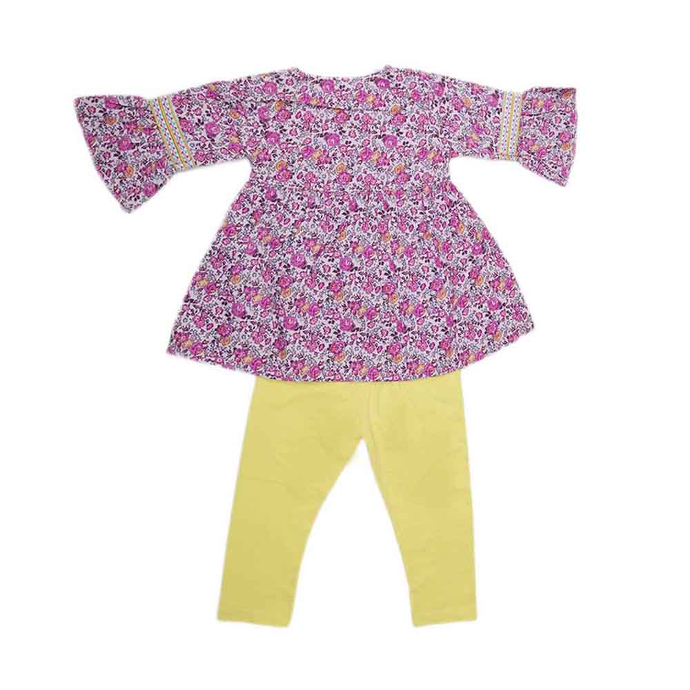 Girls Fancy Embroidery Suit 2 Pcs - Purple, Kids, Girls Sets And Suits, Chase Value, Chase Value