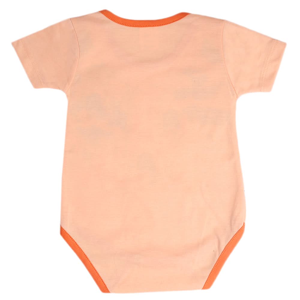 Newborn Boys Half Sleeves Romper - Peach, Kids, Newborn Boys Rompers, Chase Value, Chase Value