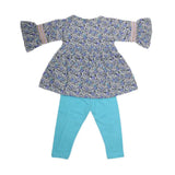 Girls Fancy Embroidery Suit 2 Pcs - Blue, Kids, Girls Sets And Suits, Chase Value, Chase Value