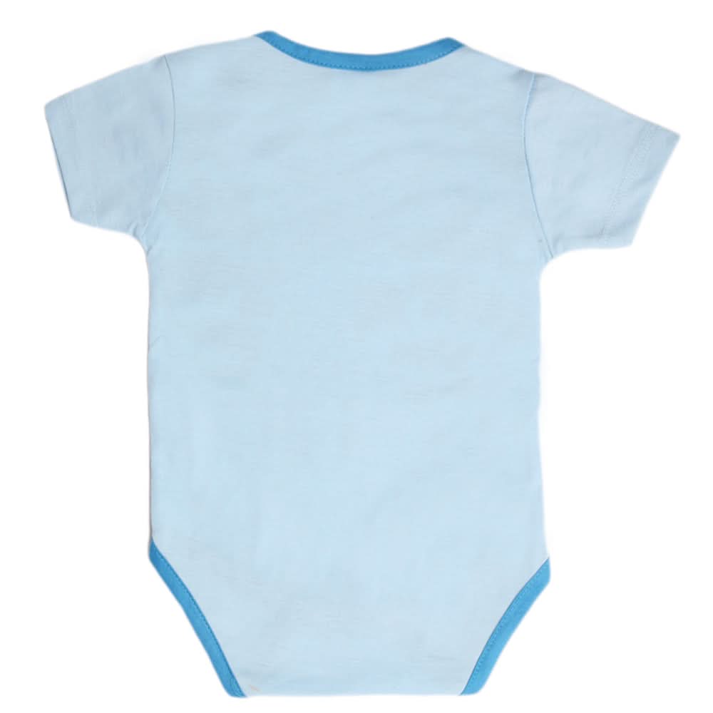 Newborn Boys Half Sleeves Romper - Light Blue, Kids, Newborn Boys Rompers, Chase Value, Chase Value