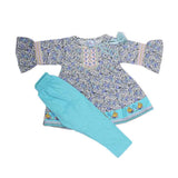Girls Fancy Embroidery Suit 2 Pcs - Blue, Kids, Girls Sets And Suits, Chase Value, Chase Value