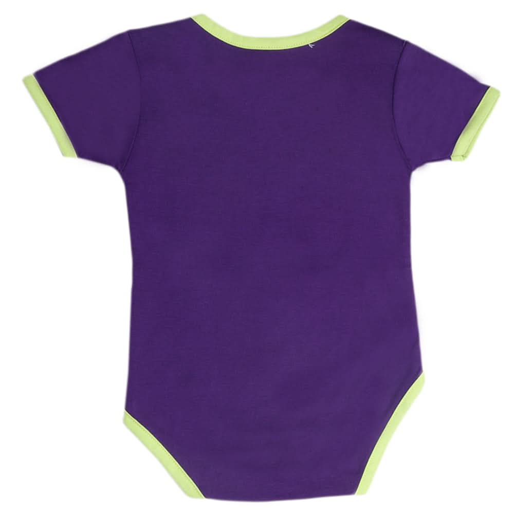 Newborn Girls Half Sleeves Romper - Dark Purple, Kids, Newborn Girls Rompers, Chase Value, Chase Value