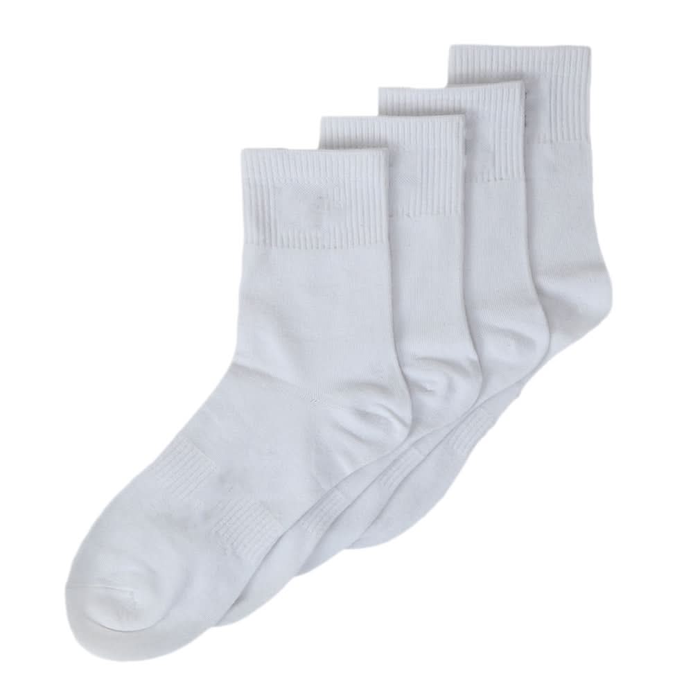 Men’s 2 Pieces Long Ankle Socks - White, Men, Mens Socks, Chase Value, Chase Value