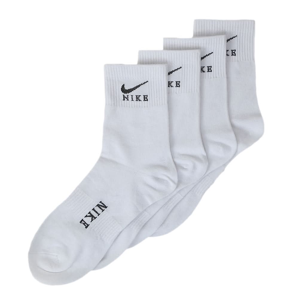 Men’s 2 Pieces Long Ankle Socks - White, Men, Mens Socks, Chase Value, Chase Value