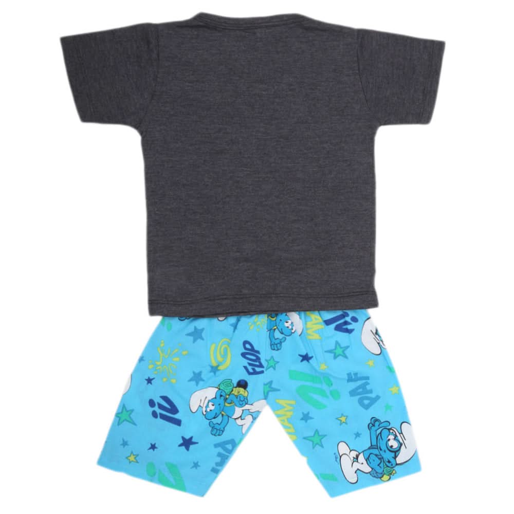 Boys Half Sleeves 2 Piece Suit - Grey, Kids, Boys Sets And Suits, Chase Value, Chase Value