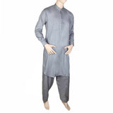 Men's Kameez Shalwar -Embroidered-Grey, Men, Shalwar Kameez, Chase Value, Chase Value