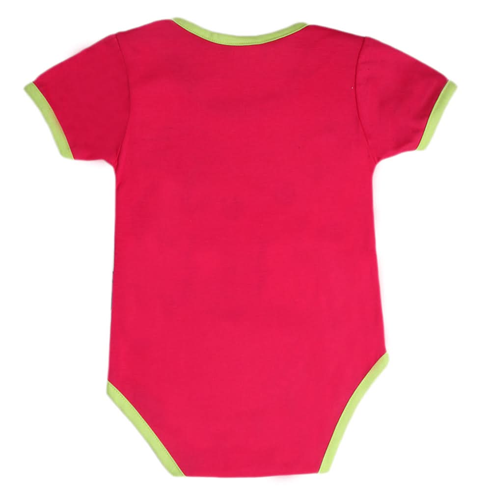 Newborn Girls Half Sleeves Romper - Dark Pink, Kids, Newborn Girls Rompers, Chase Value, Chase Value