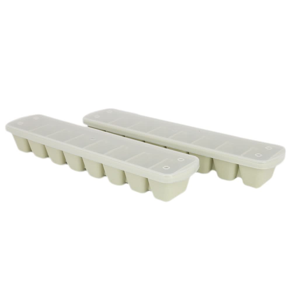 Ice Cube Tray 2 Pcs Set with Lid - Light Green, Home & Lifestyle, Serving And Dining, Chase Value, Chase Value