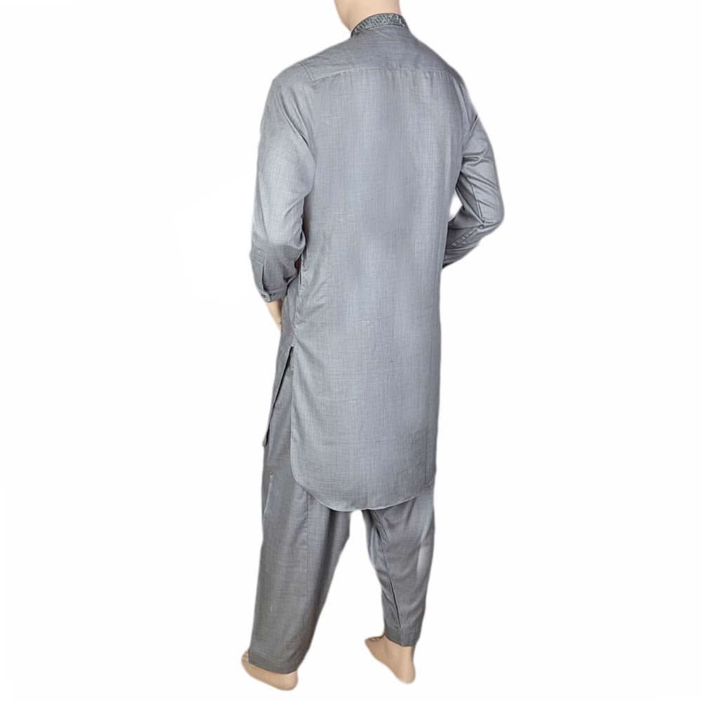 Men's Kameez Shalwar -Embroidered-Grey, Men, Shalwar Kameez, Chase Value, Chase Value