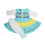 Girls Fancy Frock 2 Pcs - Sea Green, Kids, Girls Frocks, Chase Value, Chase Value