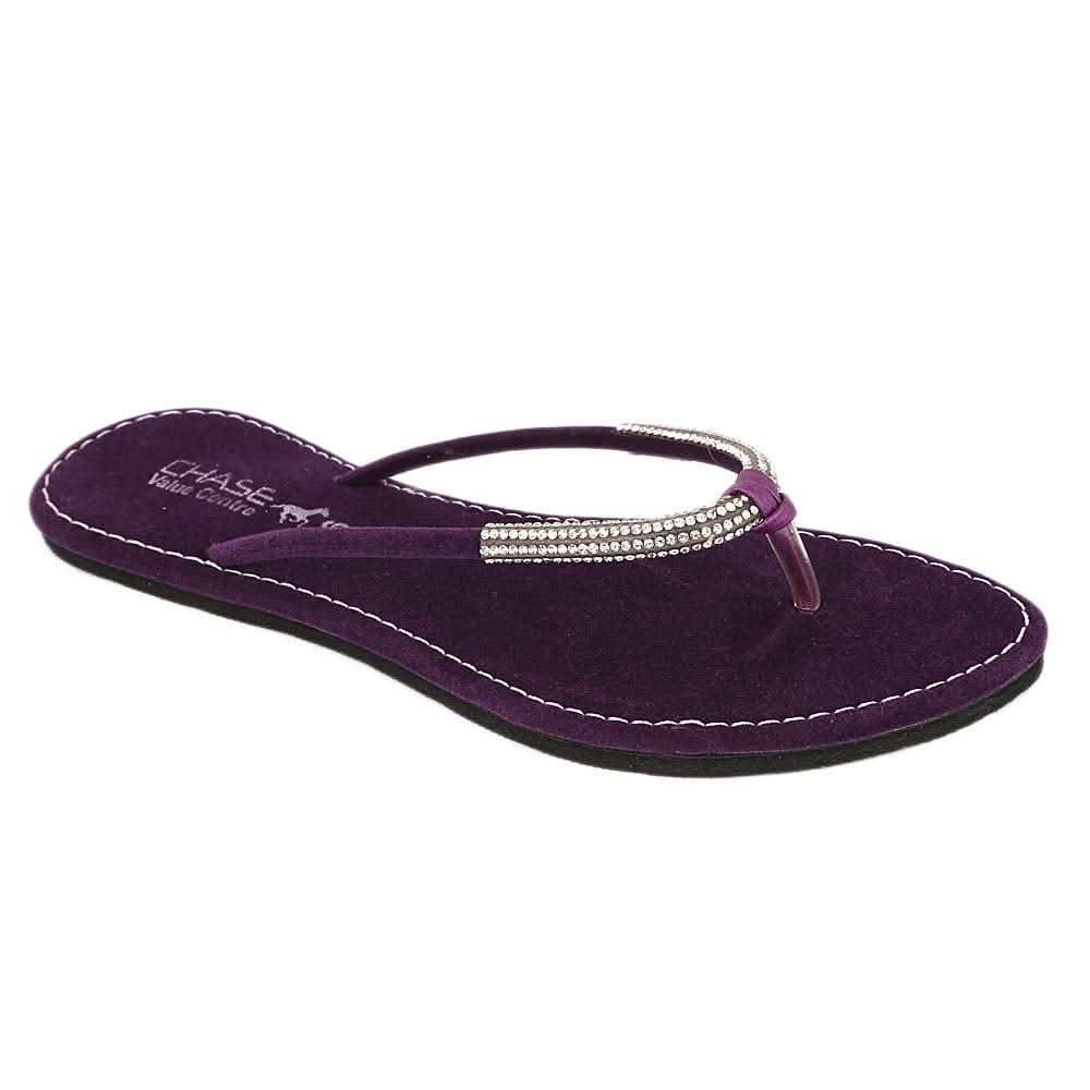 Women's Slipper (J322) Purple, Women, Slippers, Chase Value, Chase Value