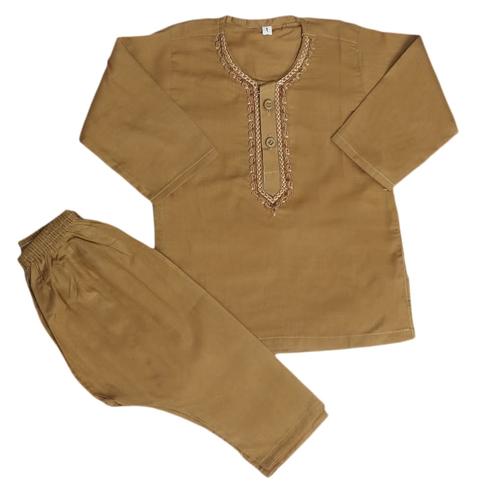 Newborn Boys Shalwar Suit - Brown, Kids, Newborn Boys Shalwar Suits, Chase Value, Chase Value