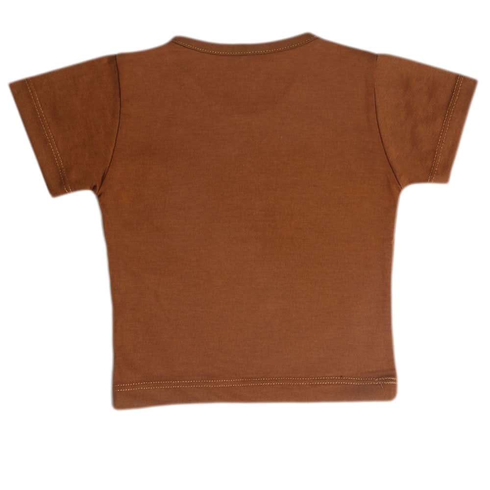 Newborn Boys Half Sleeves T-Shirt - Brown, Kids, Newborn Boys Shirts And T-Shirts, Chase Value, Chase Value