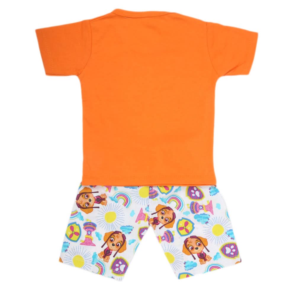 Boys Half Sleeves 2 Piece Suit - Orange, Kids, Boys Sets And Suits, Chase Value, Chase Value