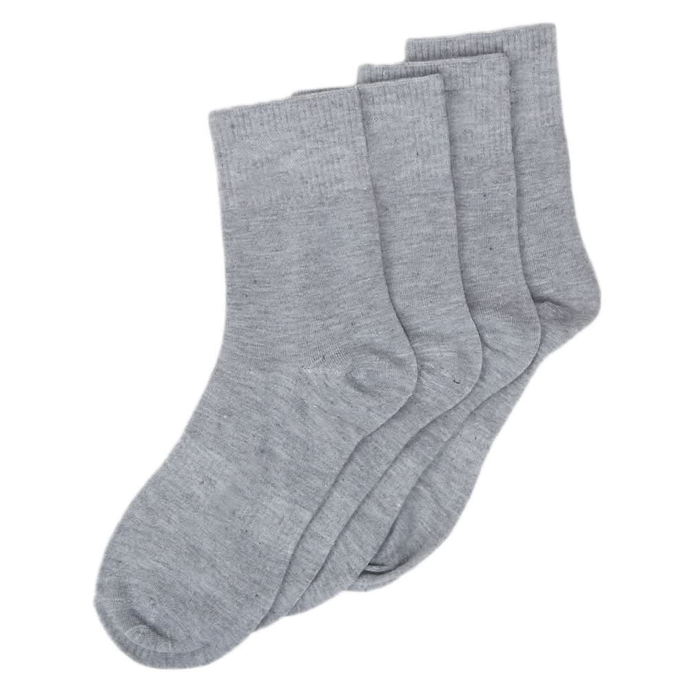 Men’s 2 Pieces Long Ankle Socks - Light Grey, Men, Mens Socks, Chase Value, Chase Value