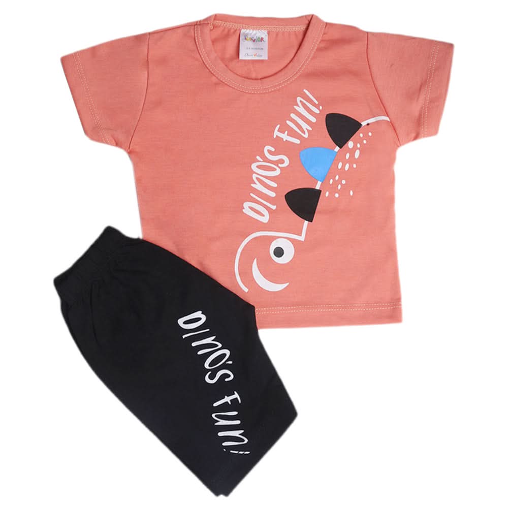 Newborn Boys Half Sleeves Suit - Peach, Kids, New Born Boys Sets And Suits, Chase Value, Chase Value