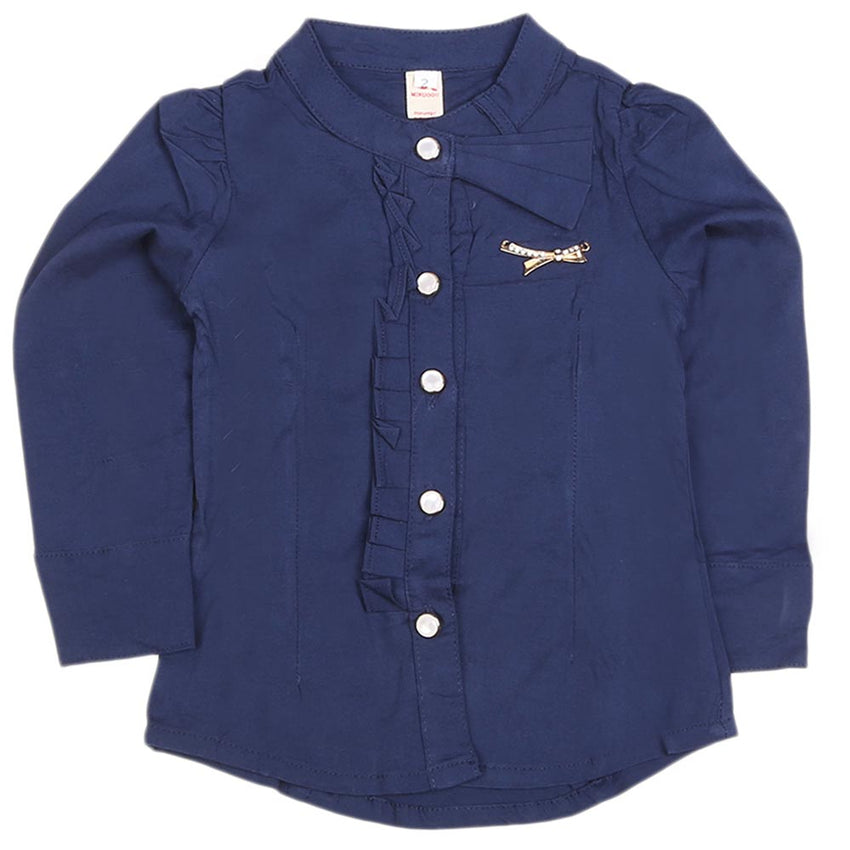 Girls Full Sleeves Shirt - Navy Blue, Kids, Tops, Chase Value, Chase Value