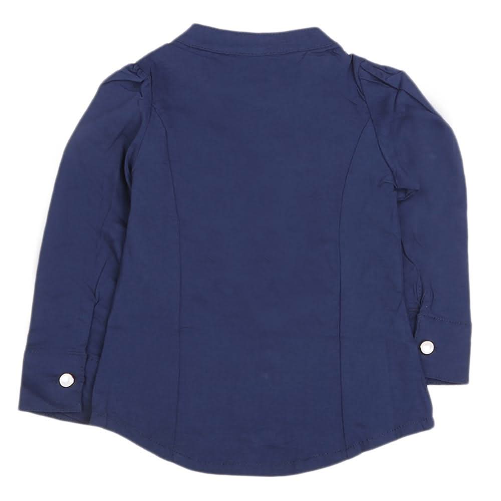 Girls Full Sleeves Shirt - Navy Blue, Kids, Tops, Chase Value, Chase Value