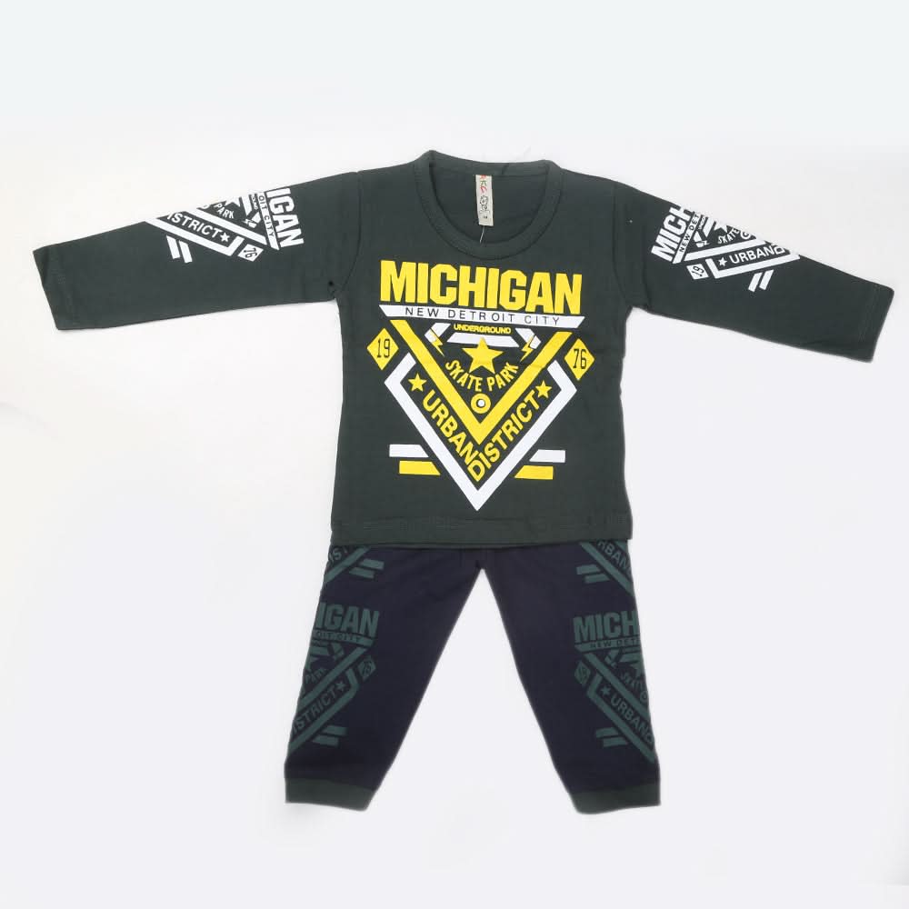 Boys Full Sleeves Suit 8704 - Green, Kids, Boys Sets And Suits, Chase Value, Chase Value
