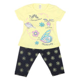 Girls Half Sleeves Tights Suits - Yellow, Kids, Girls Sets And Suits, Chase Value, Chase Value