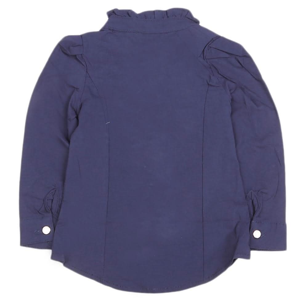 Girls Full Sleeves Shirt - Navy Blue, Kids, Tops, Chase Value, Chase Value