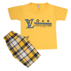 Boys Half Sleeves 2 Piece Suit - Yellow, Kids, Boys Sets And Suits, Chase Value, Chase Value