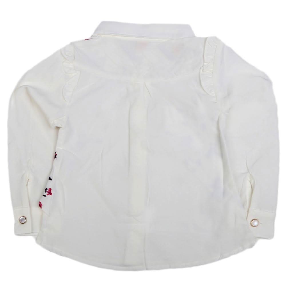 Girls Full Sleeves Shirt - White, Kids, Tops, Chase Value, Chase Value