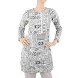 Women's Fancy Printed Wool Kurti - White, Women, Ready Kurtis, Chase Value, Chase Value