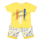 Boys Half Sleeves Short Suit  SML CVC-39-Yellow, Kids, Boys Sets And Suits, Chase Value, Chase Value