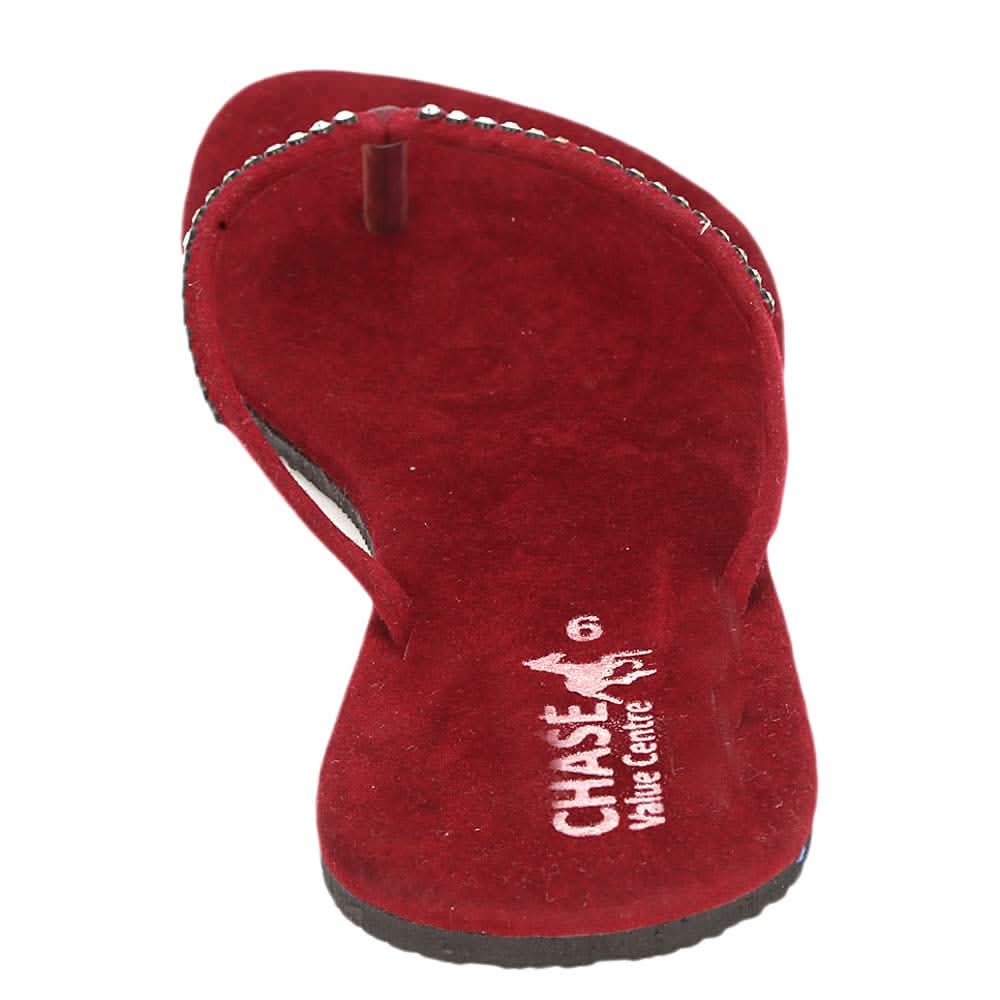 Women's Slipper (J315) - Maroon, Women, Slippers, Chase Value, Chase Value