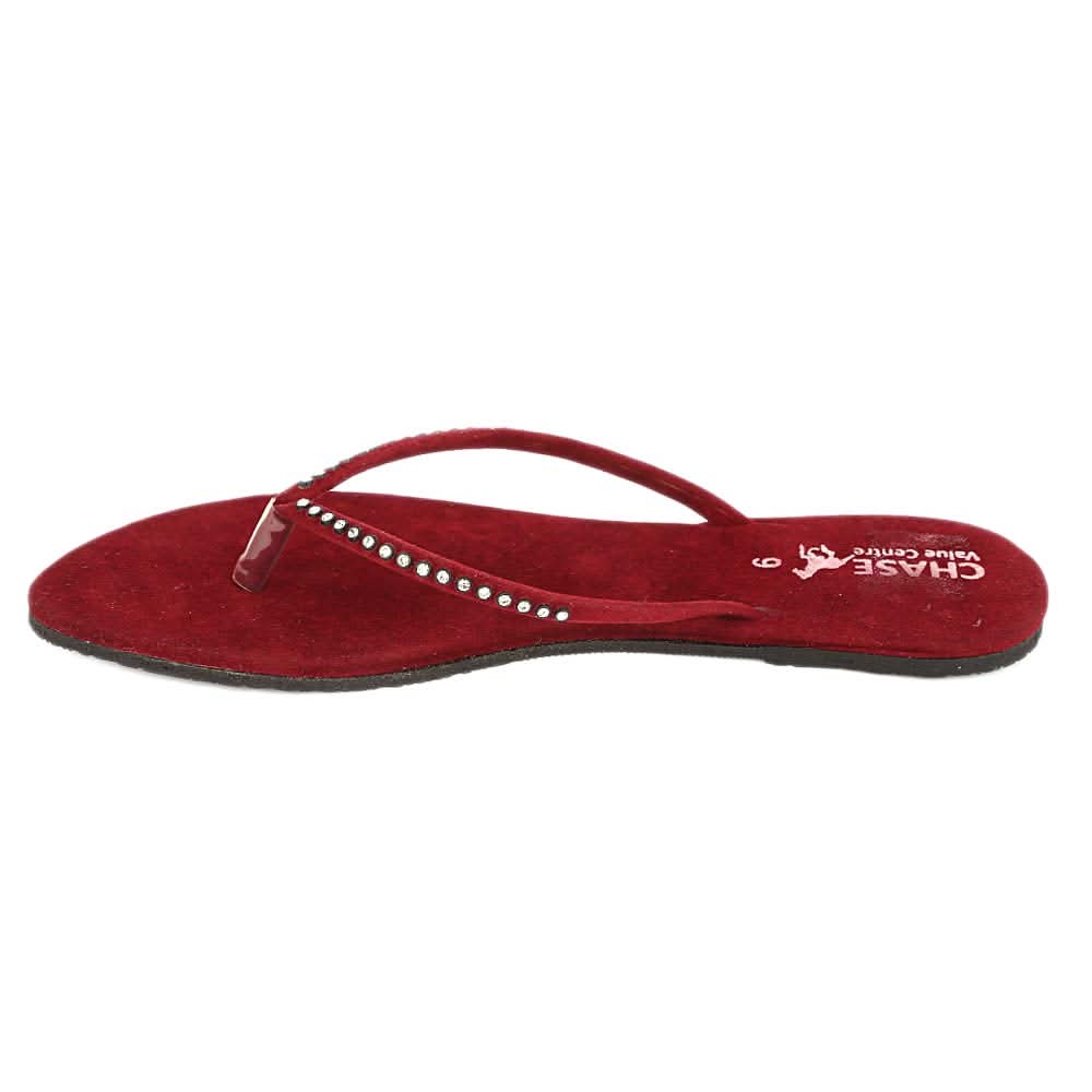 Women's Slipper (J315) - Maroon, Women, Slippers, Chase Value, Chase Value