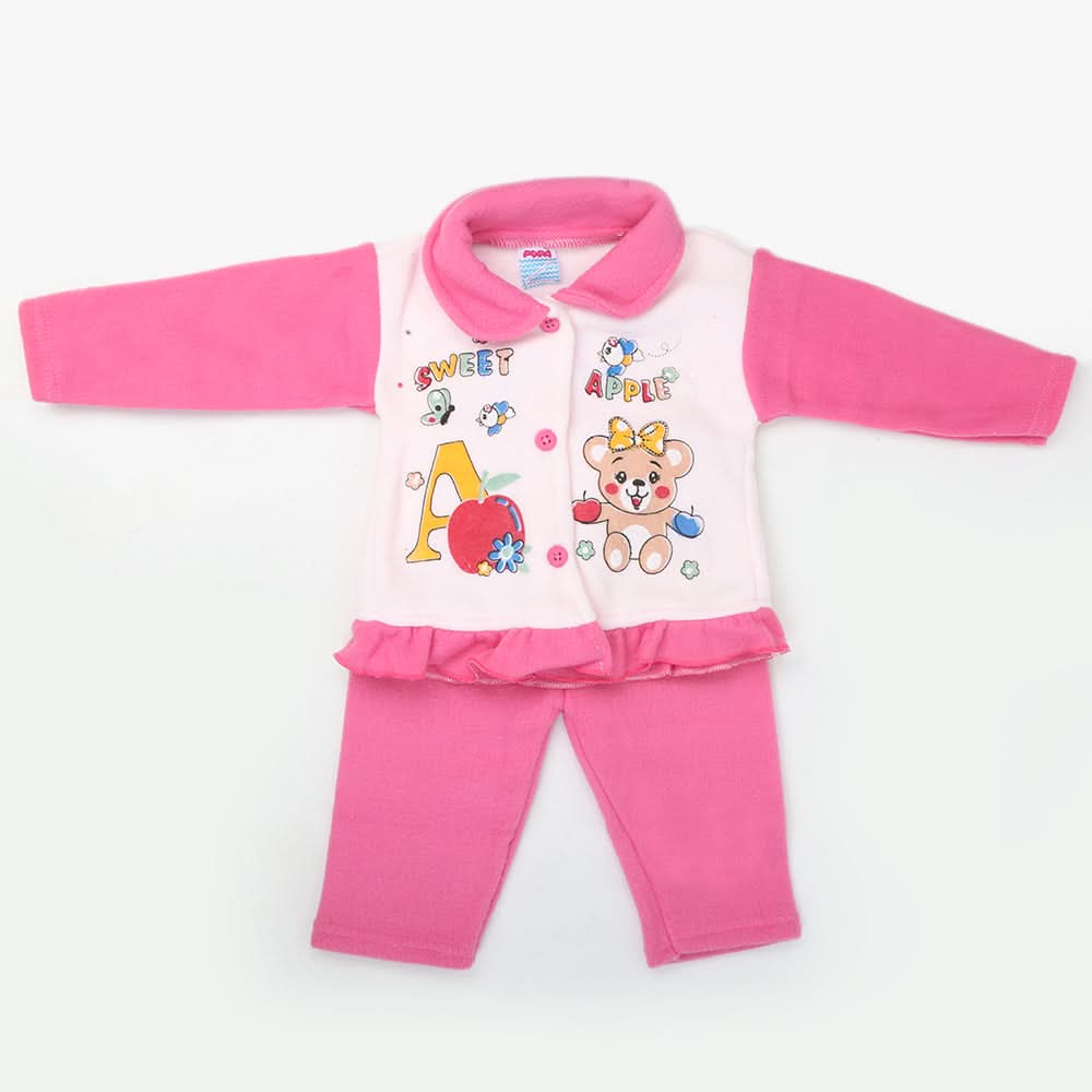 Newborn Girl Full Sleeves Polar Suit - Pink, Kids, NB Girls Sets And Suits, Chase Value, Chase Value
