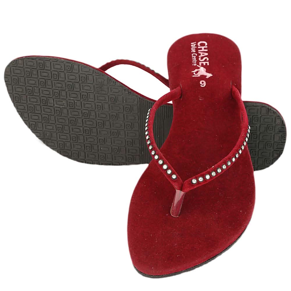 Women's Slipper (J315) - Maroon, Women, Slippers, Chase Value, Chase Value