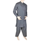 Eminent Band Collar Plain Shalwar Kameez For Men - Grey, Men, Shalwar Kameez, Chase Value, Chase Value